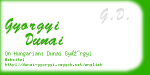 gyorgyi dunai business card